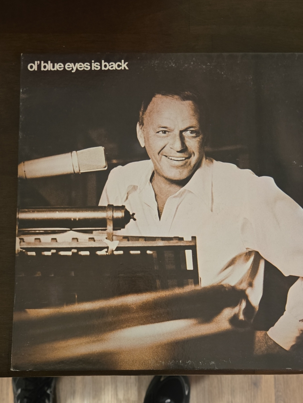 Source Unknown Brown and White Vinyl Record Album Cover - Ol' Blue Eyes Is Back